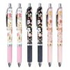 6 Pcs Cute Retractable Pens Sakura Gel Pens 0.5mm Black Ink Smooth Writing Pen Kawaii Flower Pen for Women Girls Office School Supplies