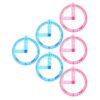 6pcs Degree Plastic Protractor Ruler for Drafting and Measuring