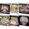 6PCS DIY Birthday Party Diamond Art Greeting Cards Congratulations Cards &