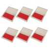 6pcs Fast Drying Stamp Ink Pad Large Red Handprint Kit