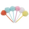 6pcs Fluffy Pom Ballpoint Pen Cute Novelty Writing Pen for Students