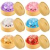 6PCS Glitter Squishy Toy, Crazy Fun Squishy with Box, Stretchable Squeeze Stress Balls Fidget Sensory Squishy for Holiday