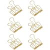 6 Pcs Golden Hollow Out Long Tail Wire Binder Clips Paper Binder Clip Binder and Paper Clips Small in Size and Light in Weight Clips