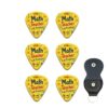 6pcs Guitar Picks for Math Teachers Who Love Creative Unique Geometry Equations Science Lab Problems with Graph Paper Design Elements