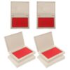 6pcs Handprint Ink Pad Large Red Quick Dry Print Pad