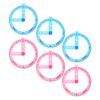 6pcs Measuring Protractor 360 Degree Plastic Drawing Ruler