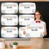 6Pcs Pastel Composition Book Bulletin Board Decoration Paper Notebook Classroom Labels Names Tags Large Desk Name Plates 23.6 x 15.7 Inch Trim for School Wall Door Teacher Supplies