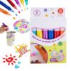 6 Pcs Popcorn Markers Drawing Pens,3D Bubble Art Popcorn Pencils Creative Color,DIY Puffy Pen for Kids Teenage Birthday Presents,Popcorns Pens for Greeting Cards Crafts Christmas Arts