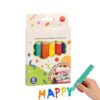 6pcs Popcorn Pens, Puffy Velvet Fabric Marker, Raised Lines, Vibrant Colors