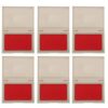 6pcs Red Quick Dry Ink Pad Extra Large Footprint Handprint Pad