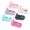 6pcs Refillable Tape Dispenser with Cutter Abs Metal Non Slip Compact