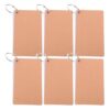 6pcs Ruled Index Cards with Rings, Blue Paper Cards for Learning