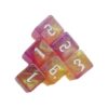 6Pcs / Set 6 Sided Acrylic Dices Educational Rounded Corner Dices Set, 16mm Game with Large Number Educational Math Learning Tool