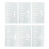 6Pcs / Set Geometric Drawing Rulers Stencil Scale Templates Growth Chart Rulers Scale Stencil for Wall
