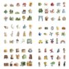 6PCS Simulated Ceramic Hard Cards Sticker Vintage Life Stickers Collage Set