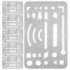 6pcs Stainless Steel Drawing Template Shield for Geometry and Drafting
