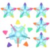 6pcs Star Shaped Highlighter Pens, Five Point Fluorescent Pp Markers