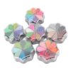 6 Pcs Washable Ink Pad Petal Shape 48 Metal Colors DIY Rubber Stamp Pad