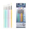 6Pcs Watercolor Paint Brushes Set Long Handle Round Head