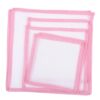 6pcs White Cotton Embroidery Fabric with Colored Edges 13 Mesh