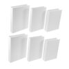 6pcs White Faux Books Decorative Book Stack Modern Shelf Display