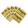 6pcs Yellow Fragile Shipping Labels PVC Handle Warning Stickers
