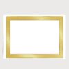 6 Photo Frame Season's Greetings Cards with Envelopes, Gold Frame