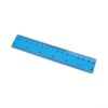 6 Pieces Geometry Set Plastic Rulers Protractor Triangles School Supplies Math Kit for Students Home Study (Blue)