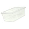 6 Quart Clear Stackable Nestable Storage Bins with Lids, Multipurpose Organizer Containers for Shoes, Crafts, Office Supplies & Pantry Storage