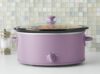 6 Quart Slow Cooker, Lilac Bloom, Removable Stoneware Crock with Glass Lid