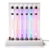 6 Rare Gas Glass Tubes, Spectrum Tube Set with He/ne/ar/h2/n2/hg and Excitation Base, Noble Gas Glow Discharge Kit, for Spectral Analysis, Physics Teaching, Science Spectral Tube