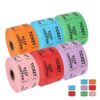 6 Rolls Colorful Tearable Double Roll Raffle Tickets