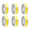 6 Rolls Red Dot Sticker Colour Coding Label Adhesive, Yellow