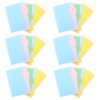 6 Sets A6 6 Hole Binder Index Dividers with Tabs Cardboard