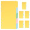 6 Sets A6 6 Ring Binder Index Divider Pages Cardboard Tab Sheets