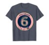 6th Grade Thin Outline Typography Team Back To School T-Shirt, Men, Heather Blue, Medium