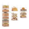 6 Tier Hanging Closet Organizers and Storage, 4 Hooks 2 Adjustable Dividers