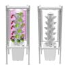 6 Tier Hydroponics Growing System with 4 LED Grow Lights 30Pods White
