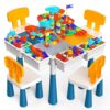 7-in-1 Toddler Activity Table & 4 Chairs STEM Building Set Kids Ages 3–7