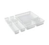 7-Piece Plastic Drawer Organizer, Storage Tray for Kitchen Desk Bathroom