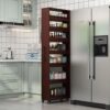 7-Tier Slim Rolling Sto Cart with Handle & Wheels - Freending Narrow Kitchen ShelfWood Se Rack for BathroomLaundry & Smals - Maximize Sto Efficiency