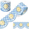 70ft Bulletin Board Border, Sunshiny Scallops Blue Trim for Classroom Wall