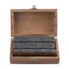 70 Piece Vintage Wood Rubber Stamp Set Alphabet Letters with Storage Box for Card Making, Scrapbooking, Journaling