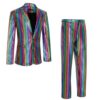 70 S Outfit for Men Glitter Breathable 2 Buttons