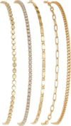 SEADAY 14K Gold Plated Bracelet Stack