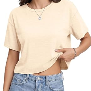 UNCLECAT Womens Cropped Shirts