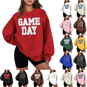 FUZNIDQIMM Women Game Day Sweatshirt