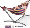 EVERYFUN Double Hammock with Heavy-Duty Steel Stand