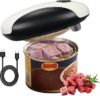 Rechargeable Electric Can Opener, Portable Gadgets Side Automatic Opener Can Food Safety,Smooth Edged for Seniors with Arthritis for All CanSizes (Black &White)