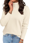JUSTFASHIONNOW Turtleneck Sweaters for Women Long Sleeve Knit Pullover